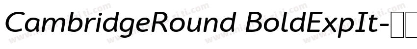 CambridgeRound BoldExpIt字体转换